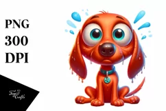 Crazy Vizsla Cartoon Funny Clipart Product Image 1
