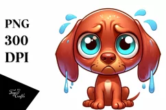 Crazy Vizsla Cartoon Funny Clipart Product Image 1