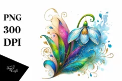 Watercolor Luxury Flower Love Splash Clipart Product Image 1