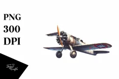 Watercolor Vintage Dirty Biplane | Sublimation Clipart Product Image 3