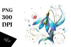 Watercolor Luxury Flower Love Splash Clipart Product Image 1