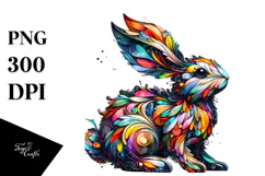 Colorful Bunny Made of PNG Product Image 1