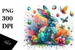 Colorful Bunny Made of PNG Product Image 1