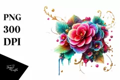 Watercolor Luxury Flower Love Splash Clipart Product Image 3