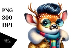 Cool Baby Deer, Vibrant PNG Product Image 1