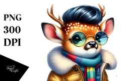 Cool Baby Deer, Vibrant PNG Product Image 1