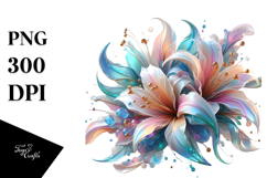 Abstract Pastel Lily PNG Product Image 1