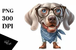 Sublimation Clipart of Weimaraner in Summer Product Image 3
