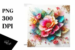 Watercolor Luxury Flower Love Splash Clipart Product Image 1