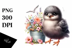 Colorful Arctic Skua Baby Bucket | Sublimation | Clipart Product Image 3