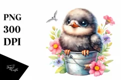 Colorful Arctic Skua Baby Bucket | Sublimation | Clipart Product Image 1