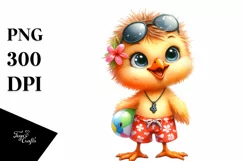 Funny Baby Chick Beachwear | Sublimation | Clipart Product Image 1