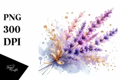 Sublimation Clipart Flower - A shiny lavender Product Image 1