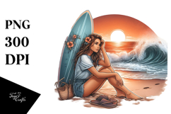 Brittany Surf Slippers Sunset Clipart Product Image 1
