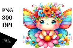 Butterfly Vibrant Colors Cartoon-Style Product Image 1