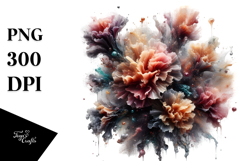 Abstract Shiny Carnation Sublimation Clipart Product Image 1