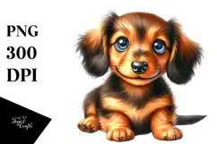 Whimsical Baby Dachshund PNG Product Image 1