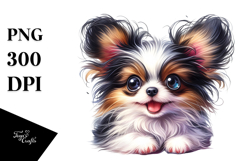 Whimsical Baby Papillon PNG Product Image 1