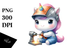 Baby Unicorn Welder Watercolor Product Image 1