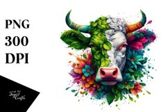 Vibrant Abstract Cow PNG Product Image 3