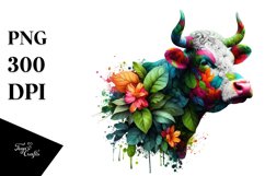 Vibrant Abstract Cow PNG Product Image 3