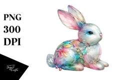 Colorful Pastel Bunny made of PNG Product Image 1