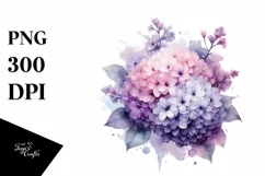 Pastel Glossy Lilac Watercolor Splash PNG Product Image 3