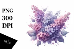 Pastel Glossy Lilac Watercolor Splash PNG Product Image 3