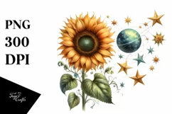 Sunflower Stars Vintage | Clipart Product Image 1