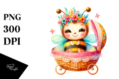Vibrant Baby Bee PNG Product Image 1