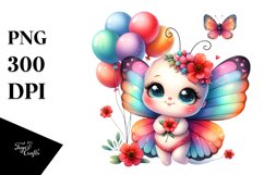 Adorable Baby Butterfly Cuddling Balloons | Sublimation | Product Image 3