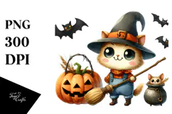 Simple Funny Halloween Clipart, Transparent PNG Product Image 1