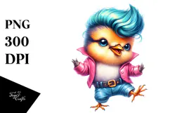 Dancing Baby Bird, Excited PNG Product Image 1