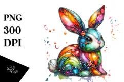 Colorful Bunny made of PNG Product Image 1