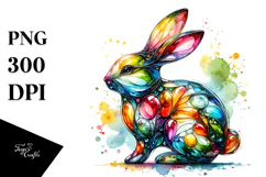 Colorful Bunny made of PNG Product Image 1