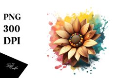 Abstract Sunflower Clipart Product Image 1