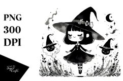 Gothic Quirky Witch | Tshirt|Tumbler|Mug|Clipart Product Image 3