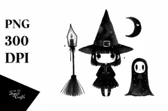 Gothic Quirky Witch | Tshirt|Tumbler|Mug|Clipart Product Image 1