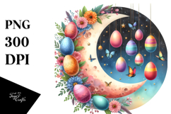 Eggs Hanging on Half Moon, PNG Product Image 1