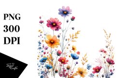 Centered Wild Flowers on White Background | Sublimation | Product Image 3