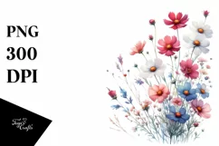 Wild Flower Watercolor Art | Clipart Product Image 1