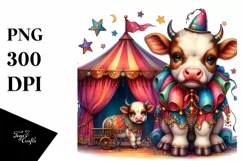 Baby Cow Circus Tent PNG Product Image 3