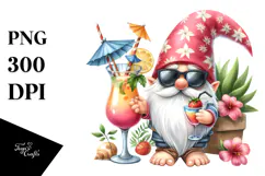 Whimsical Gnome in Summer Clothes PNG Product Image 1