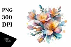 Abstract Shiny Freesia, Transparent PNG Product Image 3