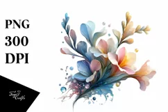 Abstract Shiny Freesia, Transparent PNG Product Image 3