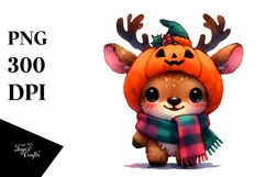 Cute Baby Elk Dressed for Halloween | Clipart Product Image 3