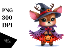 Cute Baby Elk Dressed for Halloween | Clipart Product Image 1