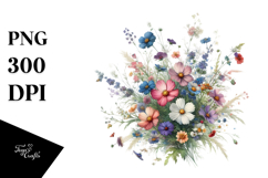 Colorful Wild Flowers | Clipart Product Image 1