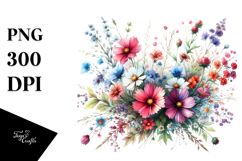 Colorful Wild Flowers | Clipart Product Image 1
