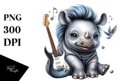 Cute Baby Rhino PNG Product Image 1